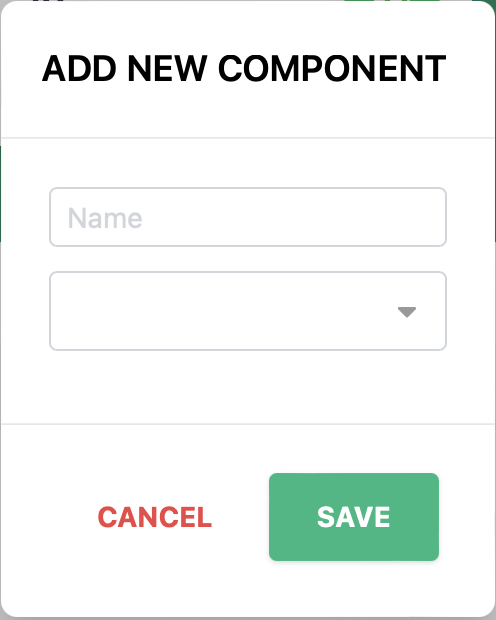 New component dialog