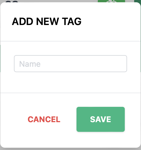 New tag dialog