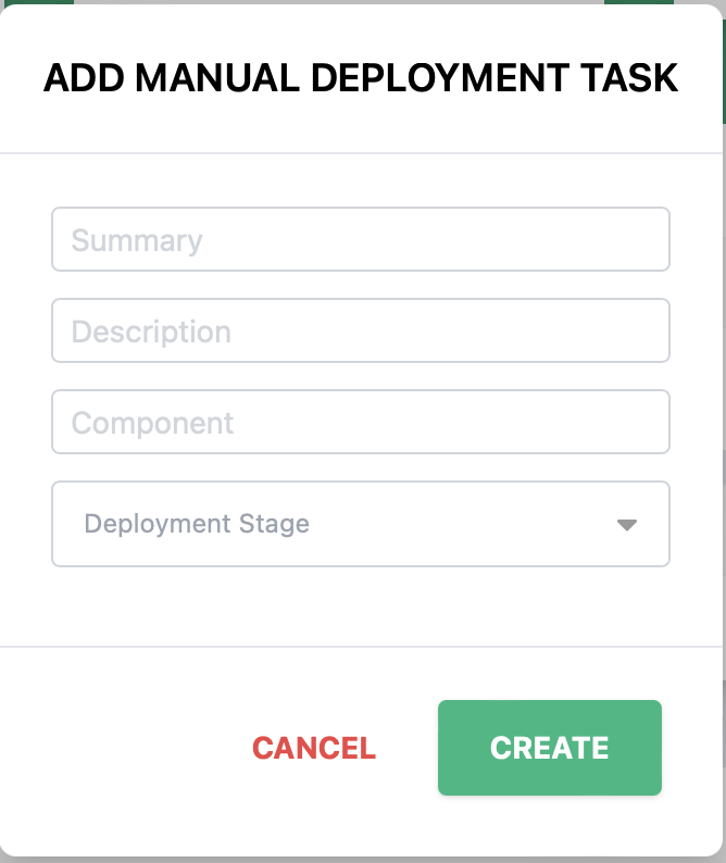 New task dialog