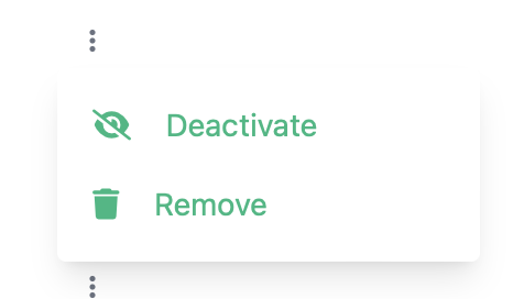 Deactivate Environment Action